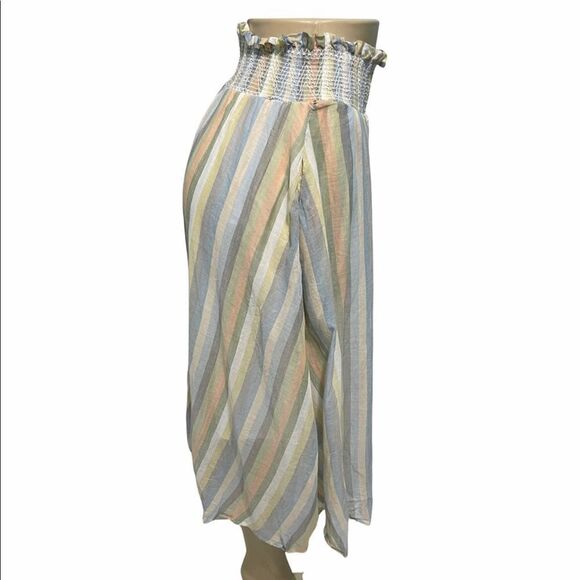 Mix‎ Nouveau Striped Peasant Skirt White Medium - Picture 2 of 9